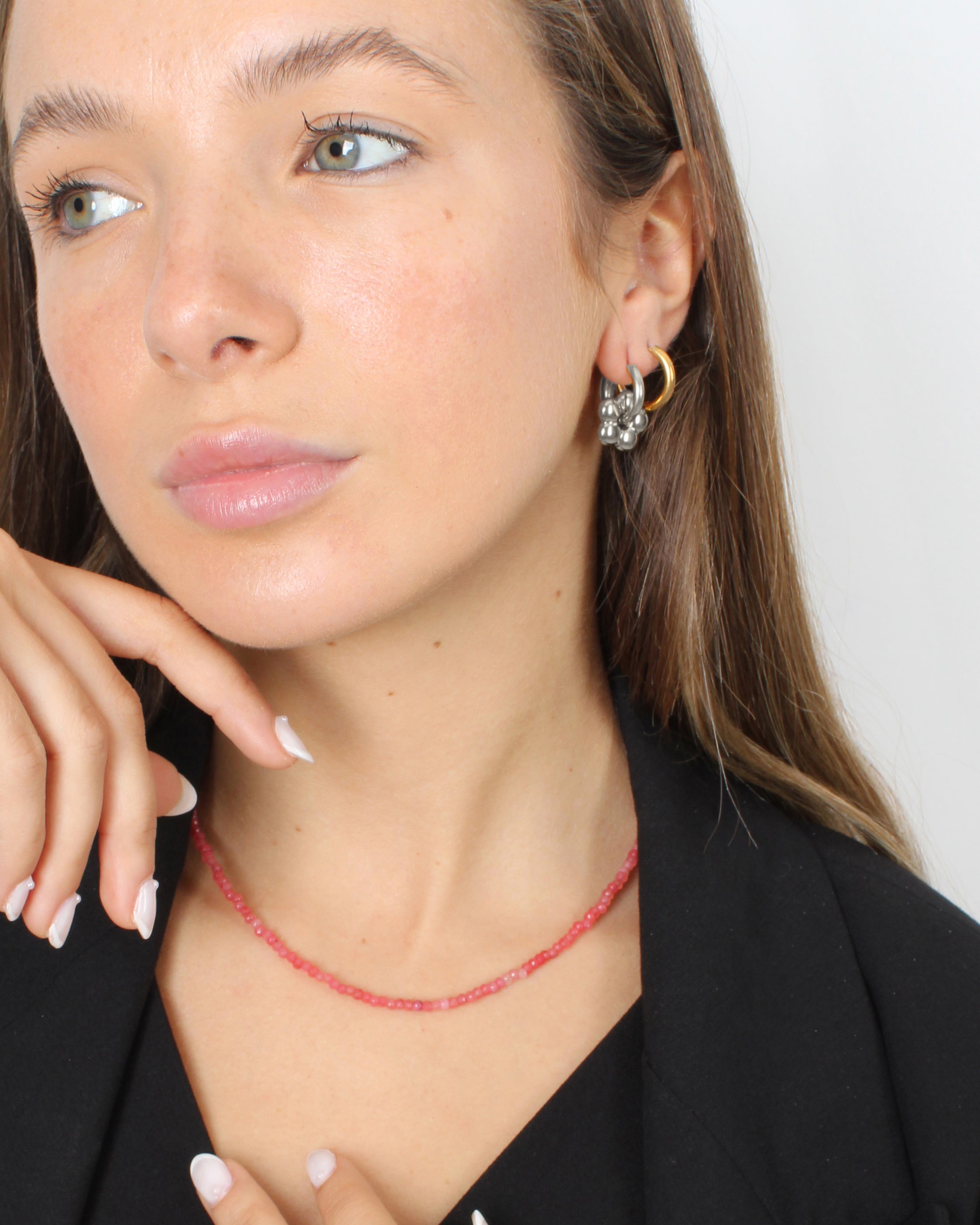Pendientes Fiore Plateado-1