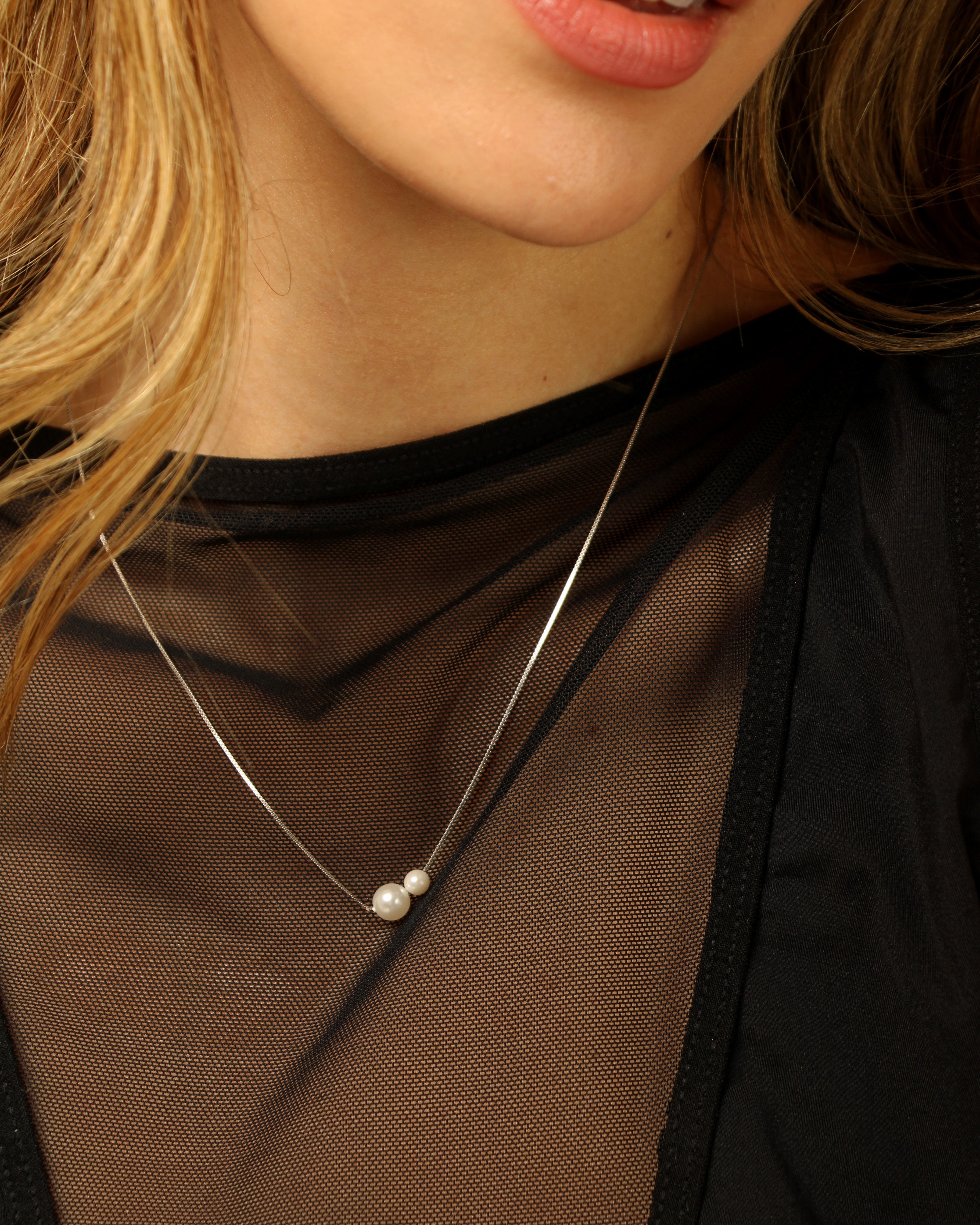Collar Pearly Plateado-2