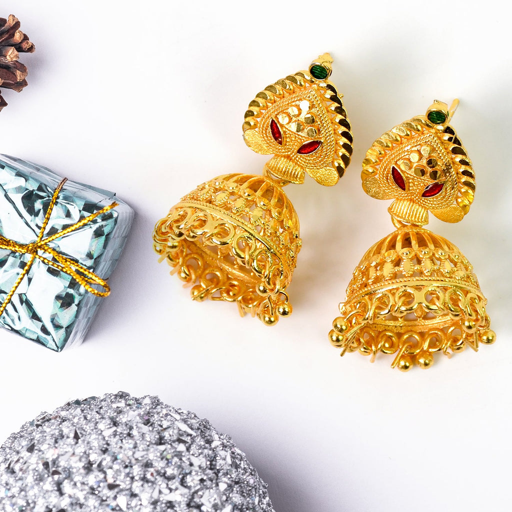 Jumka Elegance Statement Earrings – Bold & Timeless | HV