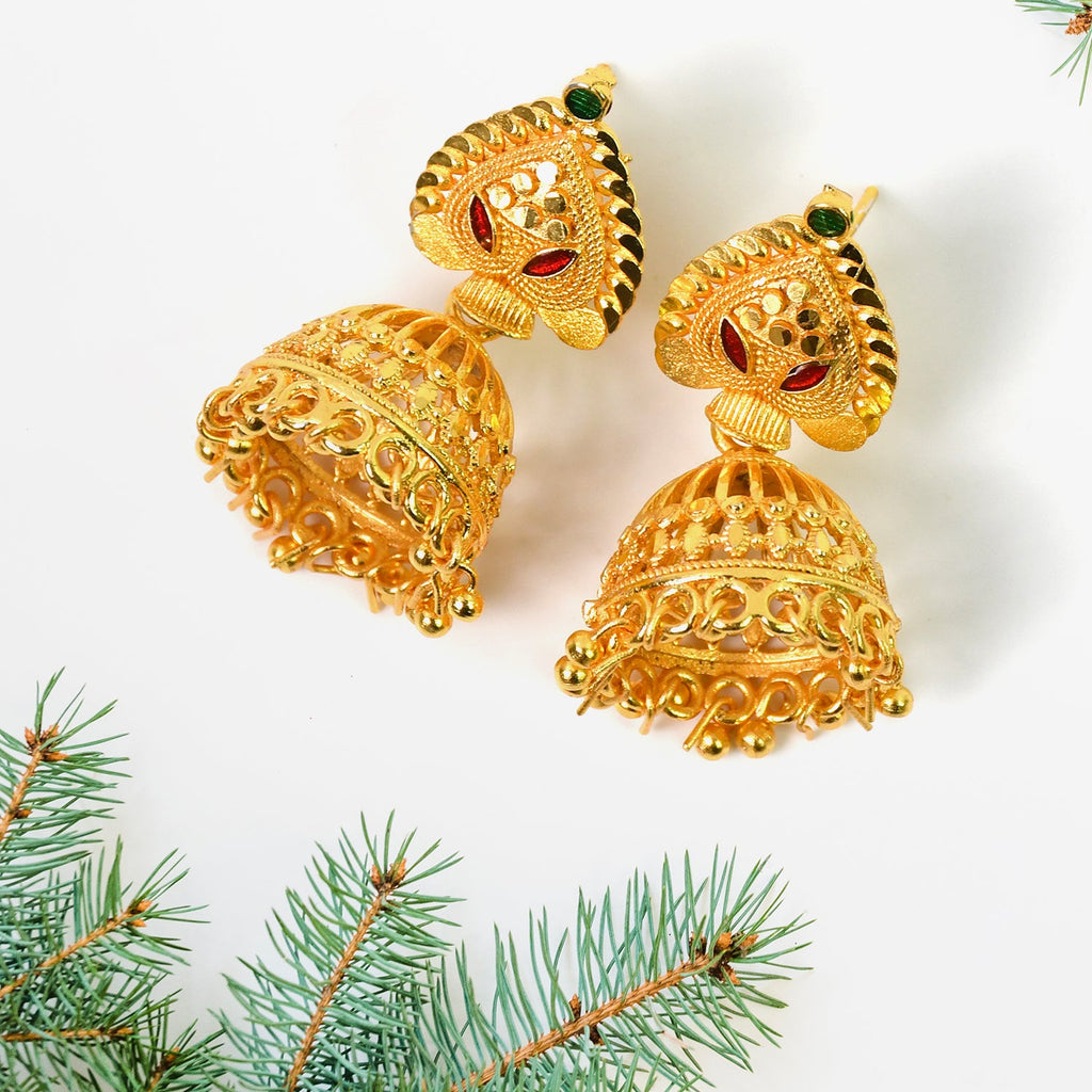 Jumka Elegance Statement Earrings – Bold & Timeless | HV