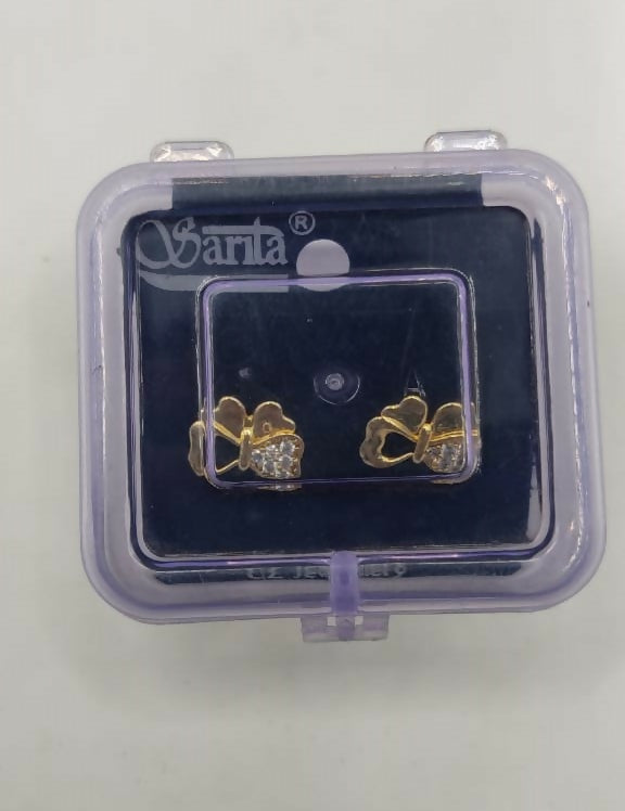 Gold Plated Butterfly Stud Earrings – Elegant & Dainty Design