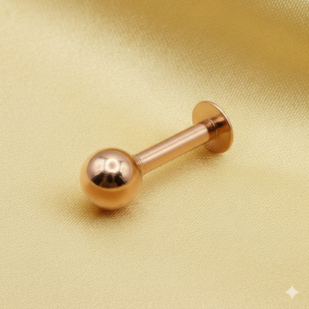 Rose Gold Flat Back Stud Earrings – Comfortable Everyday Wear