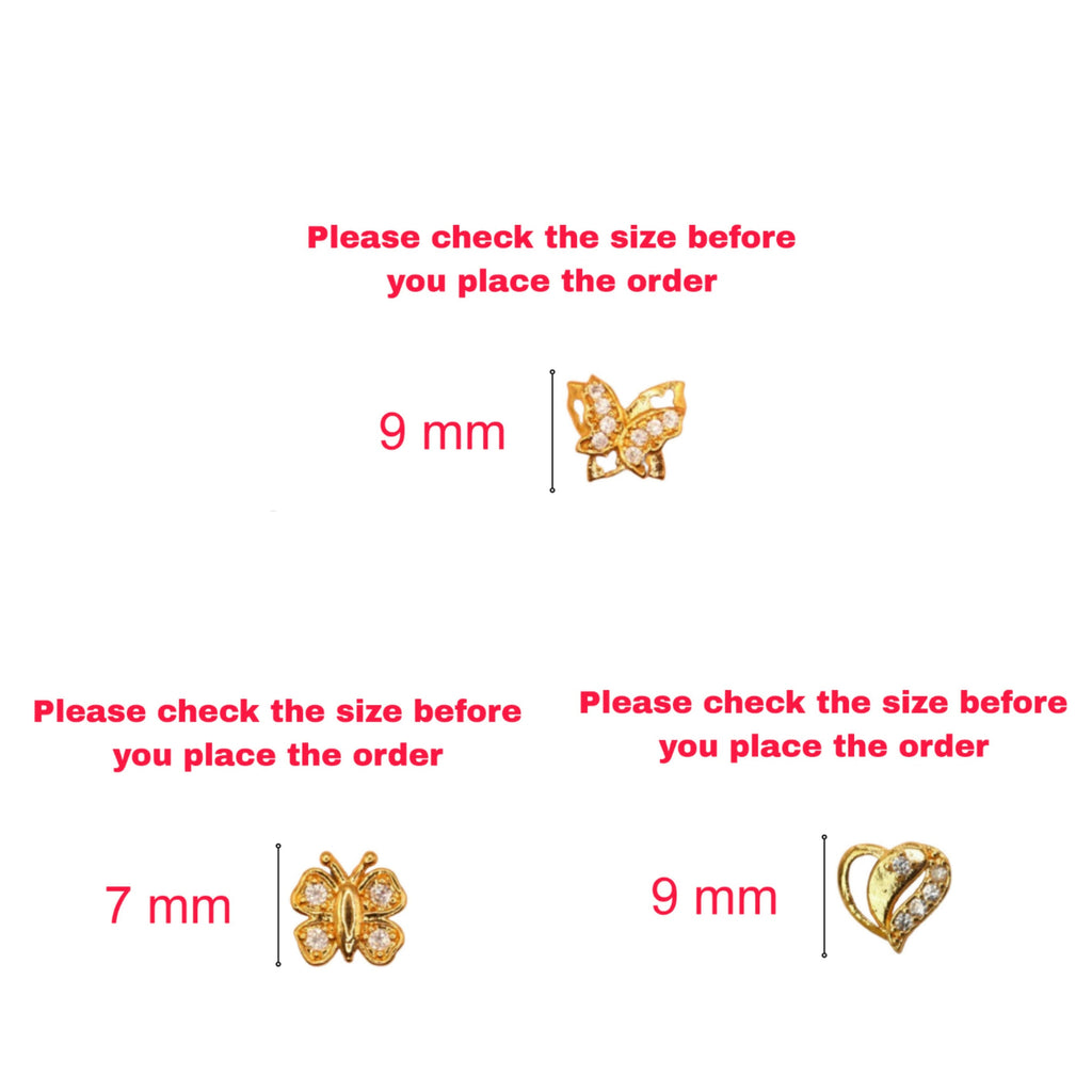 Gold Butterfly Stud Earrings Combo Pack – Elegant Heart & Butterfly Design