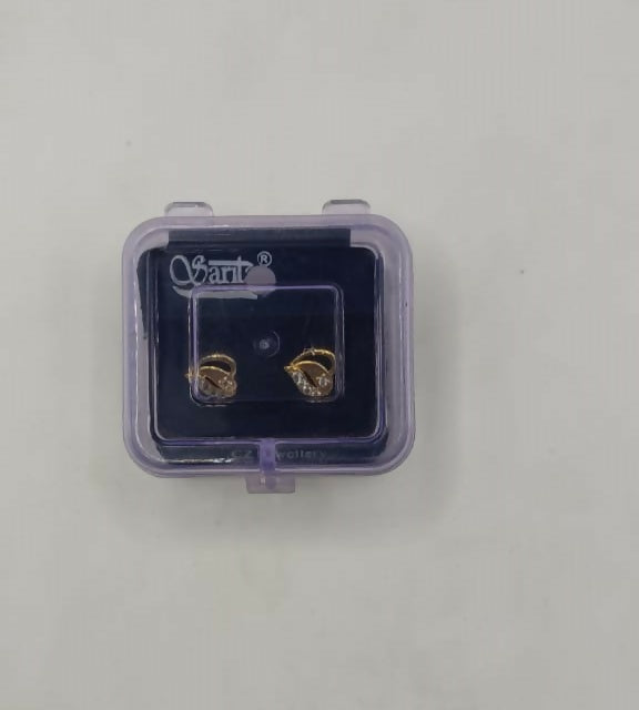 Gold-Plated Layered Flower Stud Earrings – Elegant Daily Wear