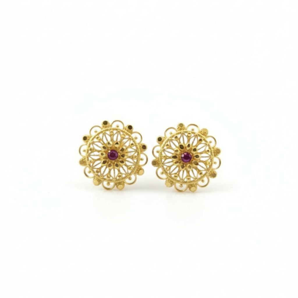 Golden Jhumka Earrings – Elegant Party Wear Ethnic Jewelry