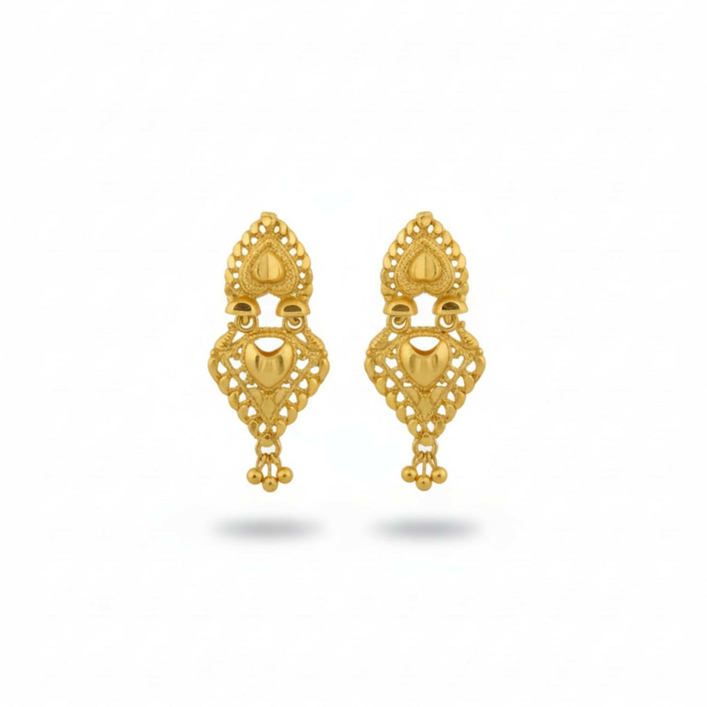 Gold Tone Jhumka Earrings – Traditional & Modern Fusion Design