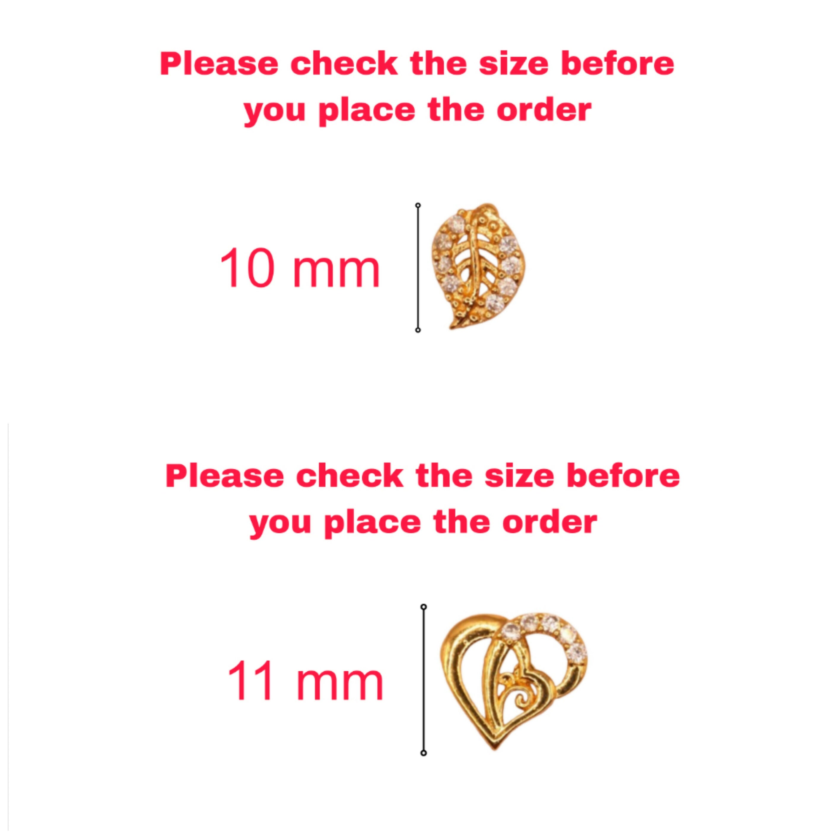 Gold Plated Stud Earrings Combo – Heart & Leaf Designs Pack