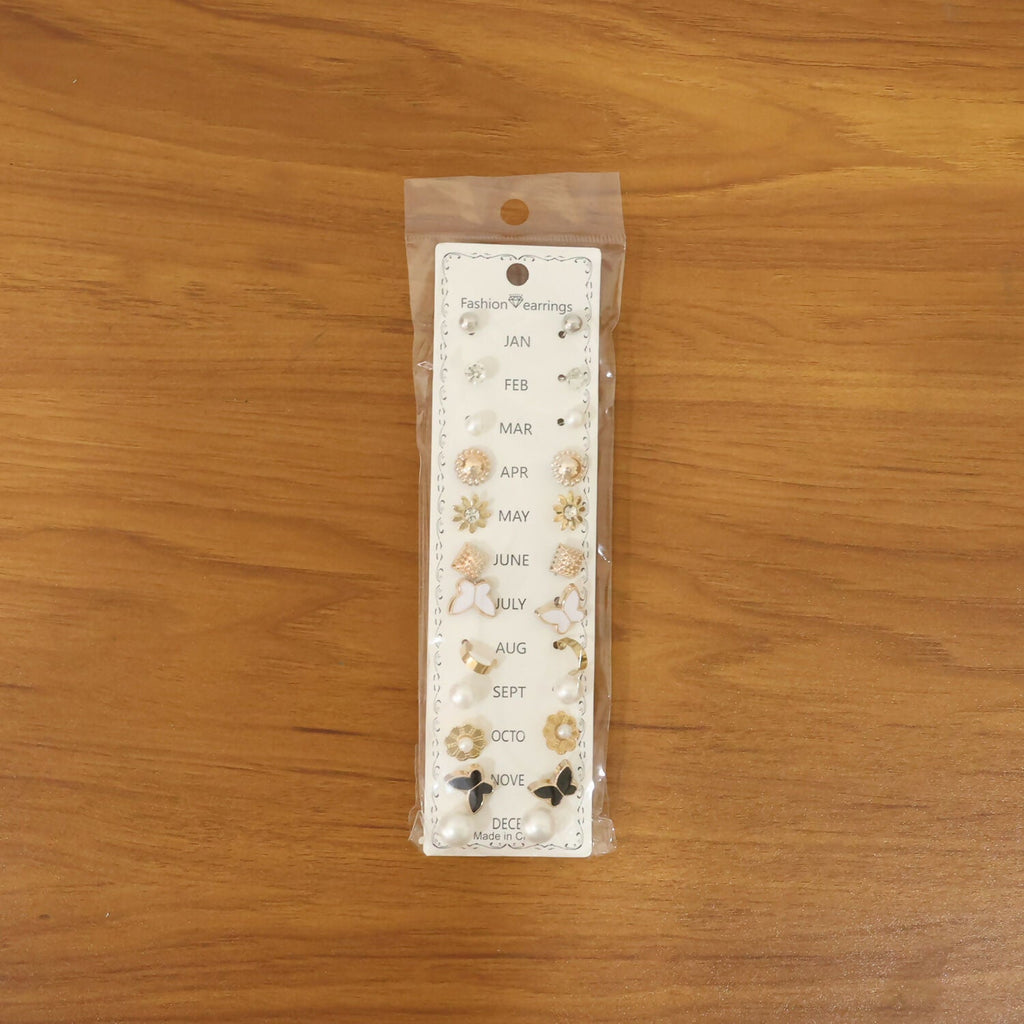 12-Month Birthstone Earrings – Complete Fashion Set