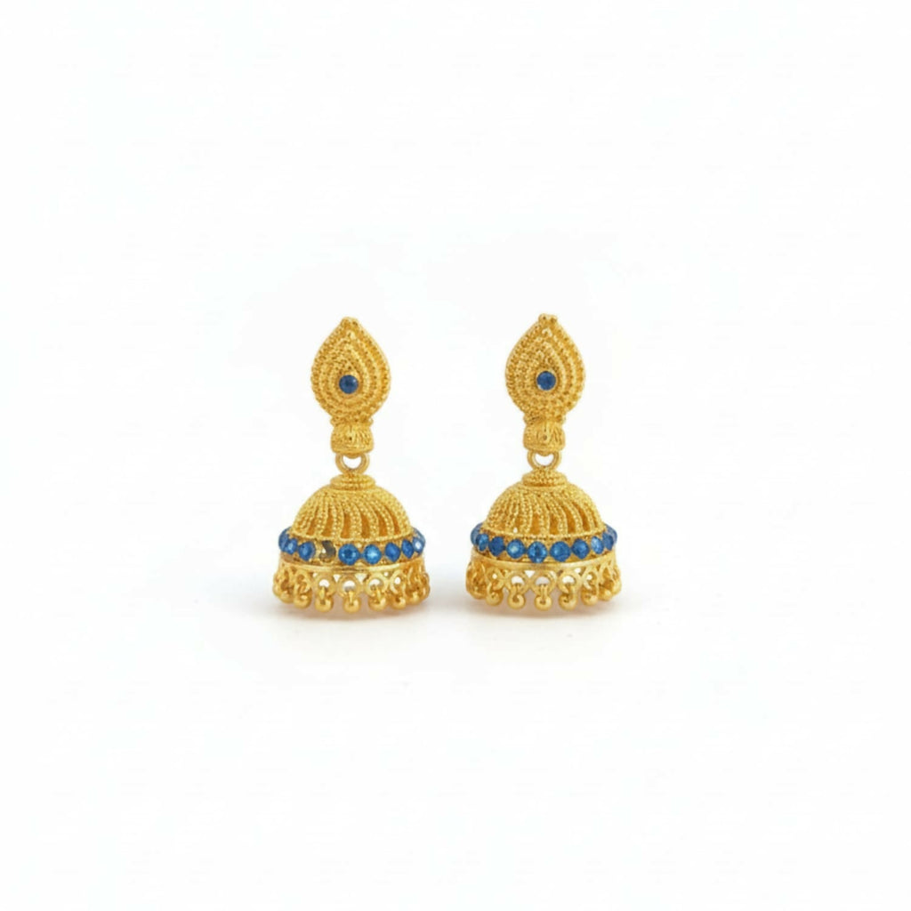Golden Jhumka Earrings – Elegant Ethnic & Festive Statement