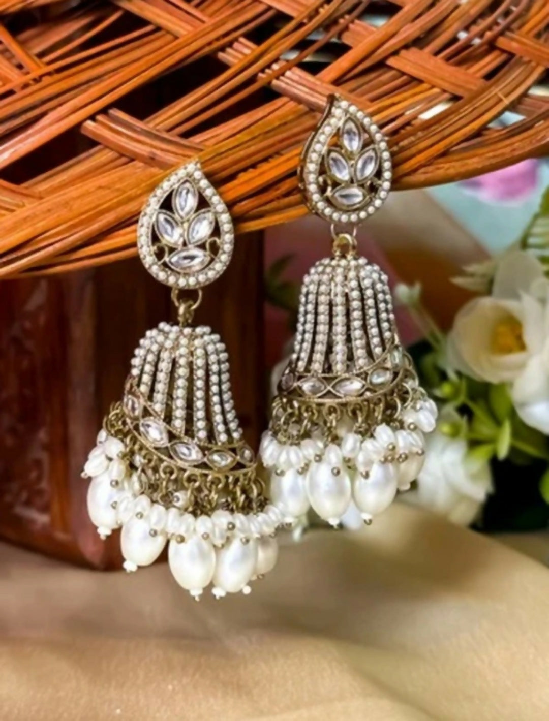 Hanging Jhumkas Earrings for Women – Stylish Alloy Jhumki