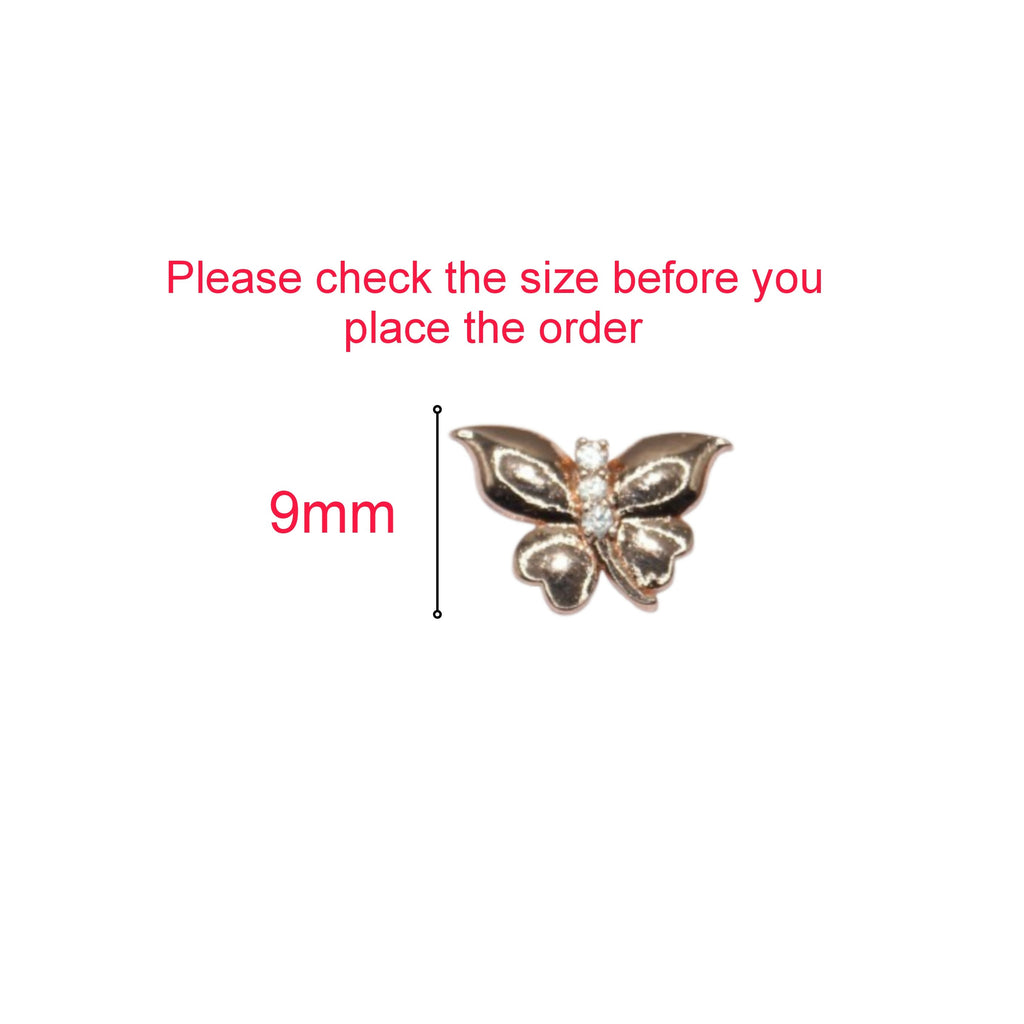 Rose Gold Butterfly Stud Earrings – Elegant Minimalist Jewelry