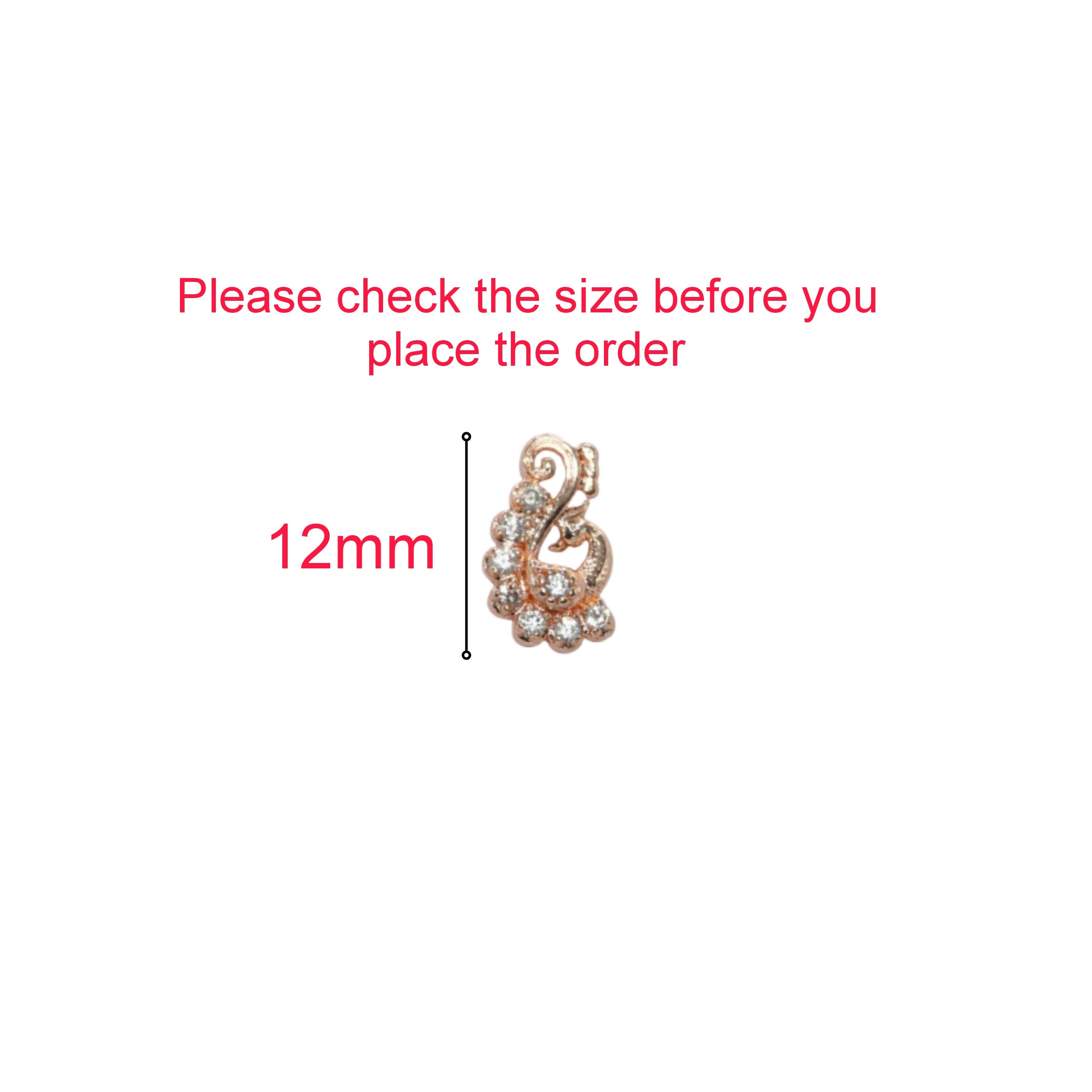 Rose Gold-Plated Peacock Stud Earrings – Elegant Sparkle for Women
