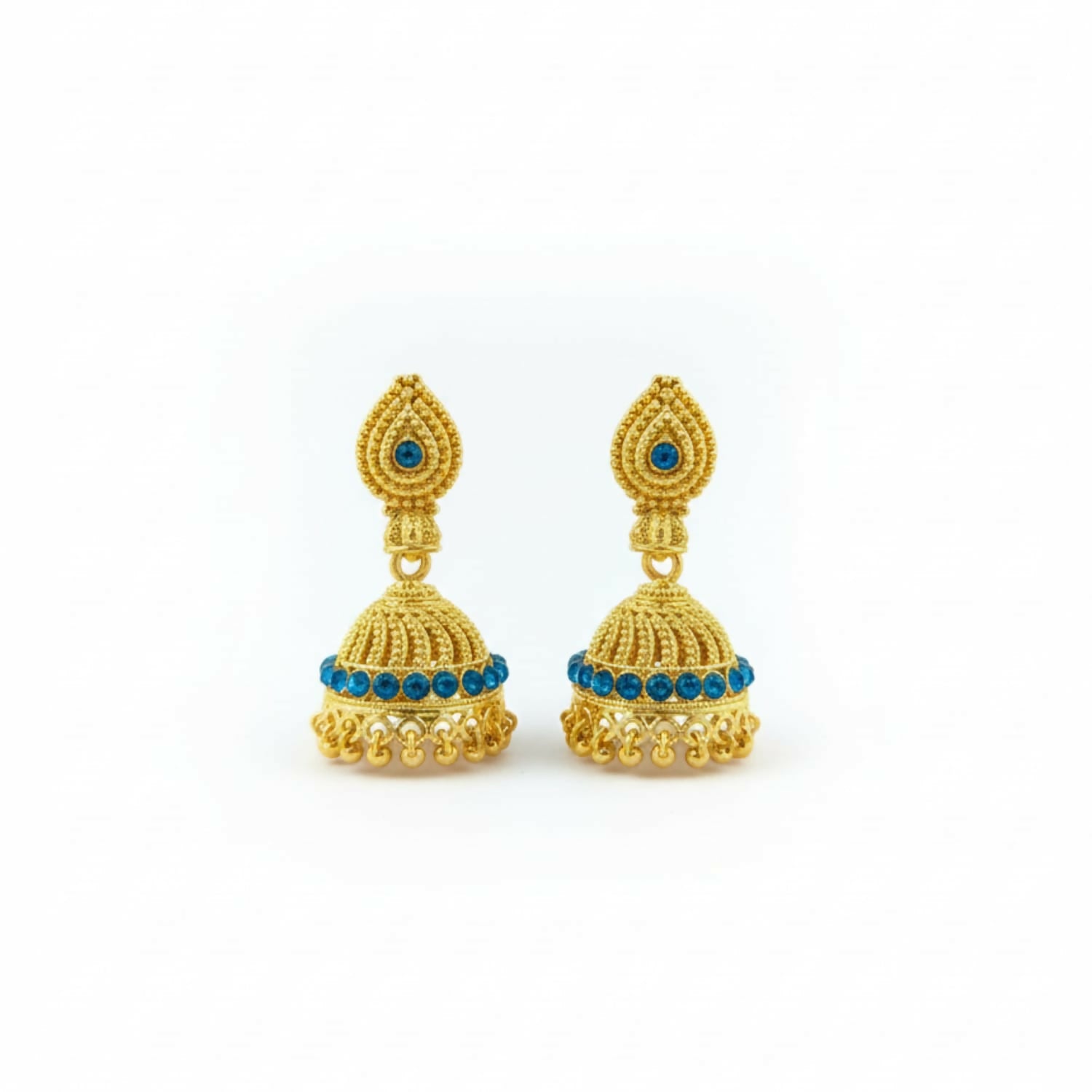 Golden Jhumka Earrings – Traditional Stylish Ethnic Jewellery