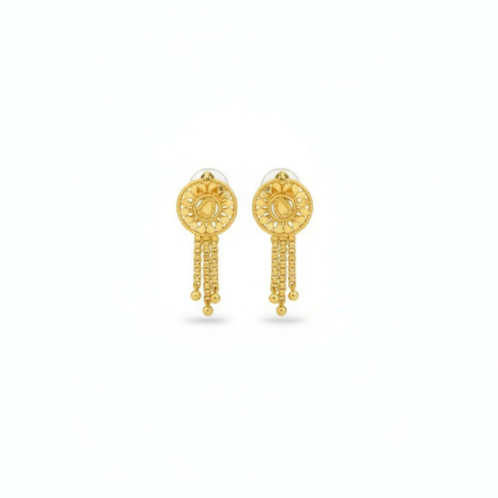 Golden Jhumka Earrings – Traditional Ethnic Jewellery for Women