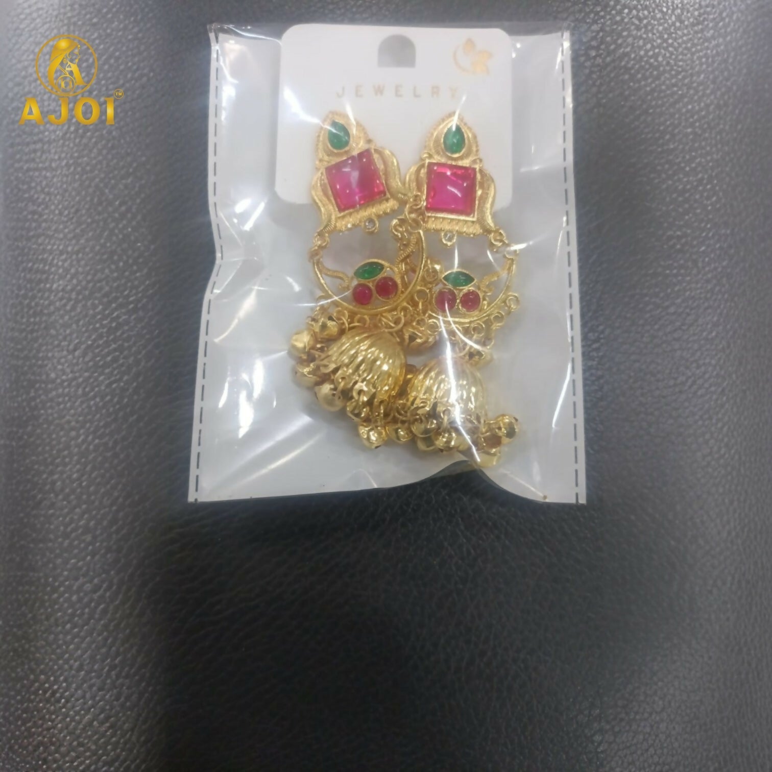 Designer Jhumkhi Drop Earrings – Elegant Gold Plated Jewellery