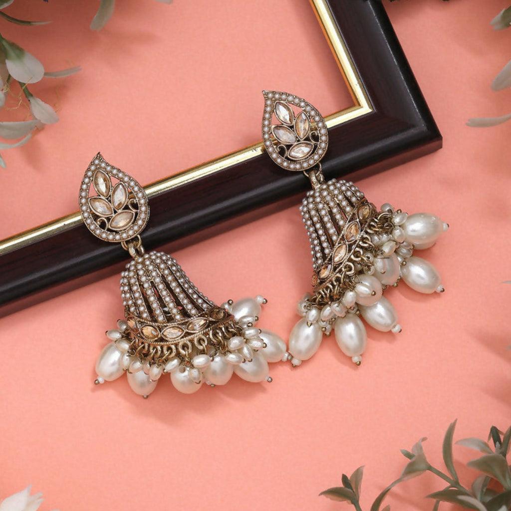 Hanging Jhumkas Earrings for Women – Stylish Alloy Jhumki