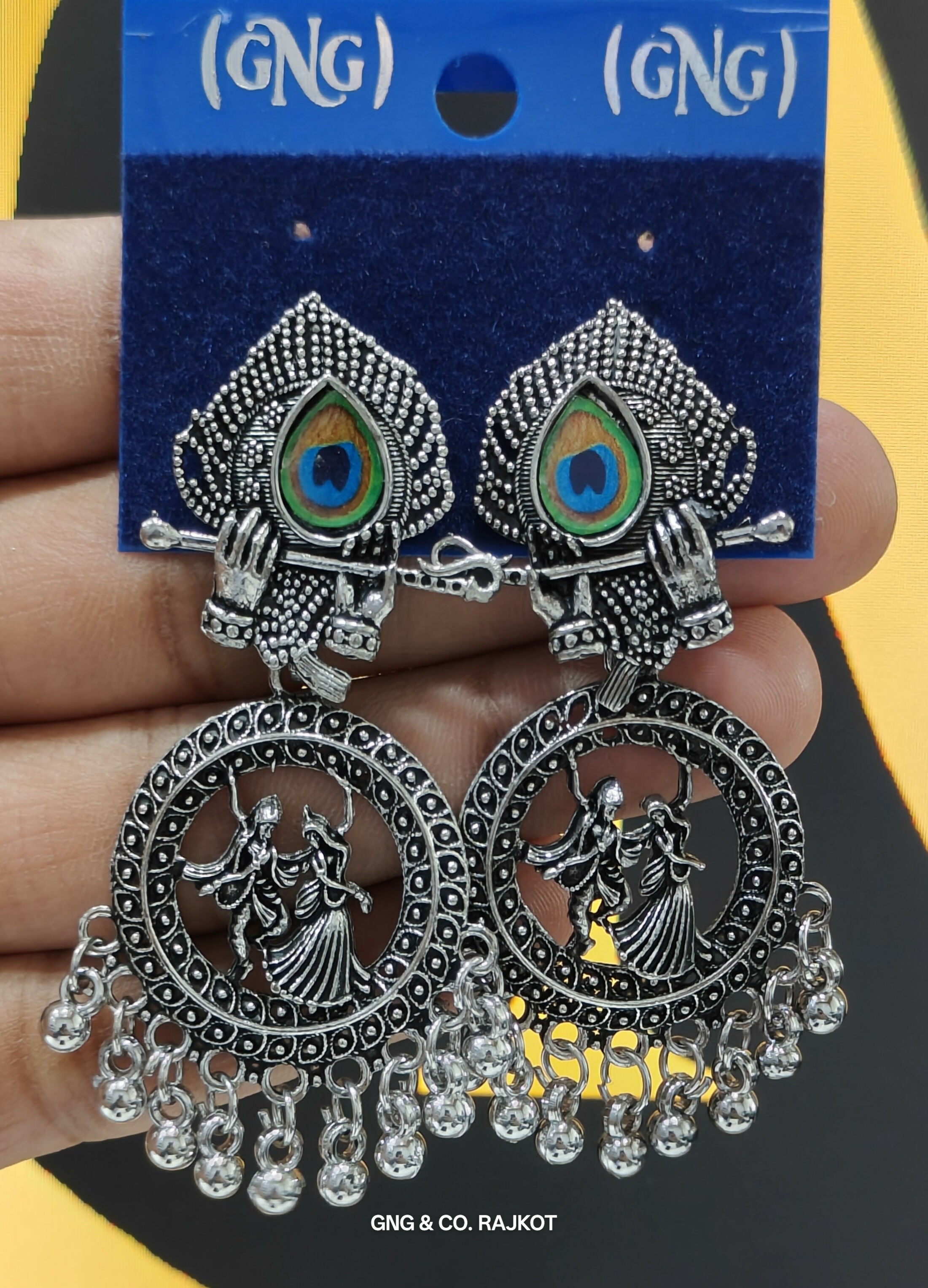 Silver Peacock Earrings – Intricate Antique Silver Design