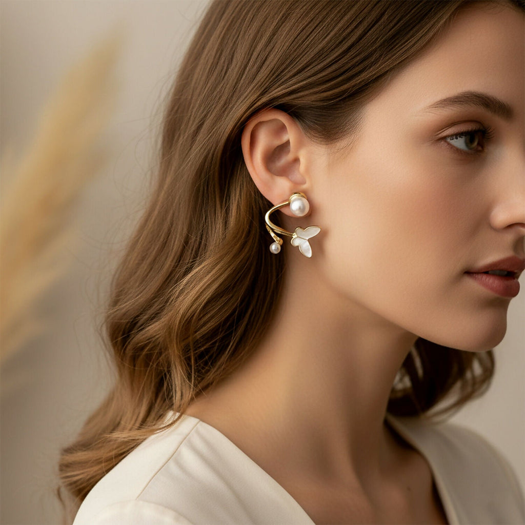 Multi Layer Crystal Hoop Earrings – Elegant Korean Style Jewelry