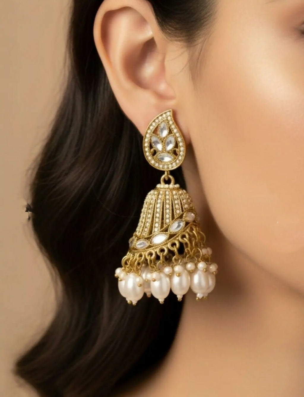 Hanging Jhumkas Earrings for Women – Stylish Alloy Jhumki