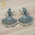 Tribal Dancer Earrings – Oxidized Silver with Ghungroo Beads