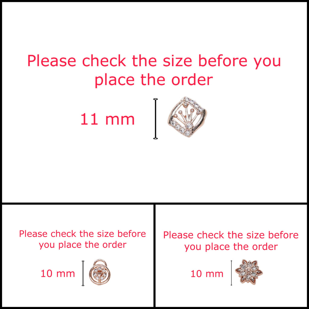 Rose Gold Stud Earrings Set – 3 Pair Combo with Diamond Look