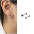 Titanium Ball Stud Earrings – Comfortable Flat Back Labret Piercing Combo