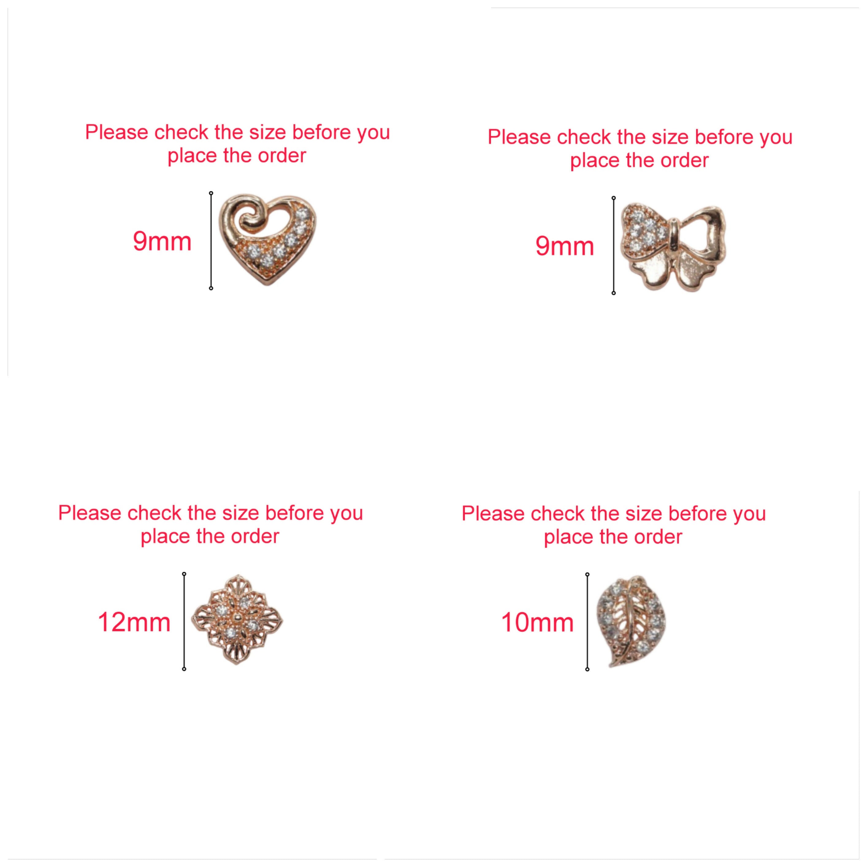 Rose Gold CZ Stud Earrings Combo – Elegant 4-Pair Set for Women