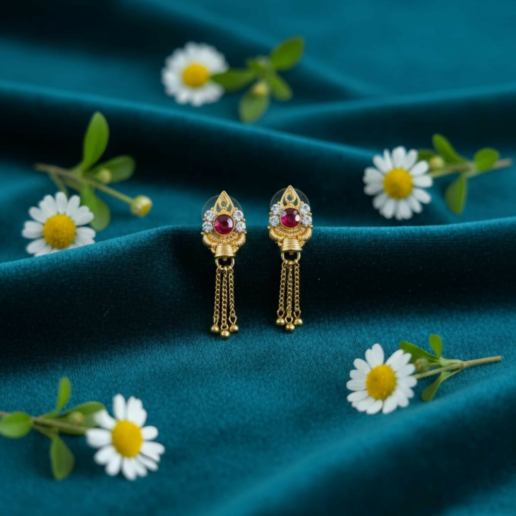 Gold Jhumka Earrings – Classic Ethnic Traditional Jewellery