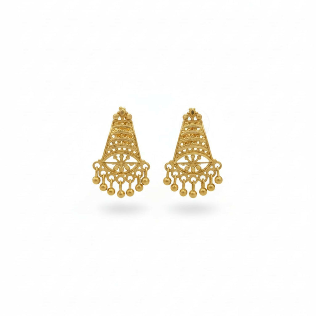 Gold Plated Jhumka Earrings – Royal Ethnic Fancy Design