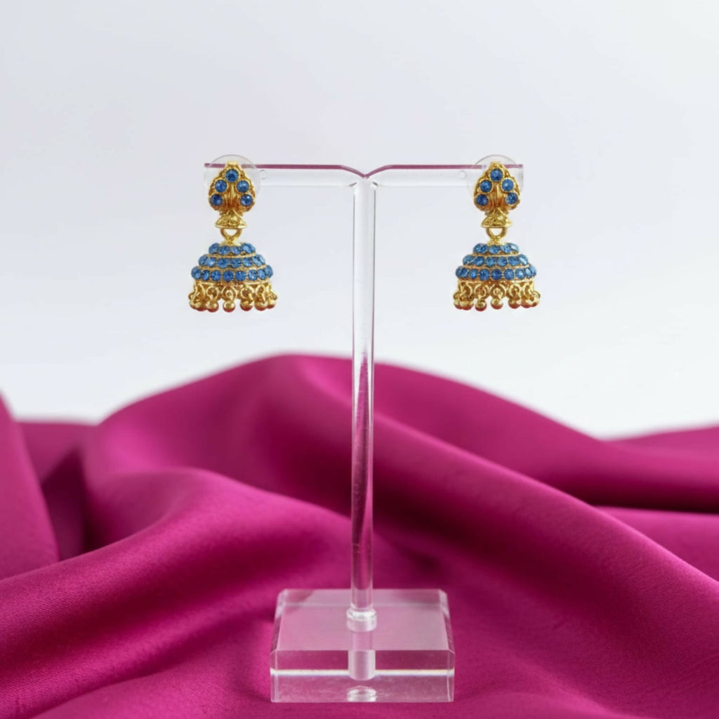 Golden Jhumka Earrings – Elegant Traditional Lightweight Jewellery