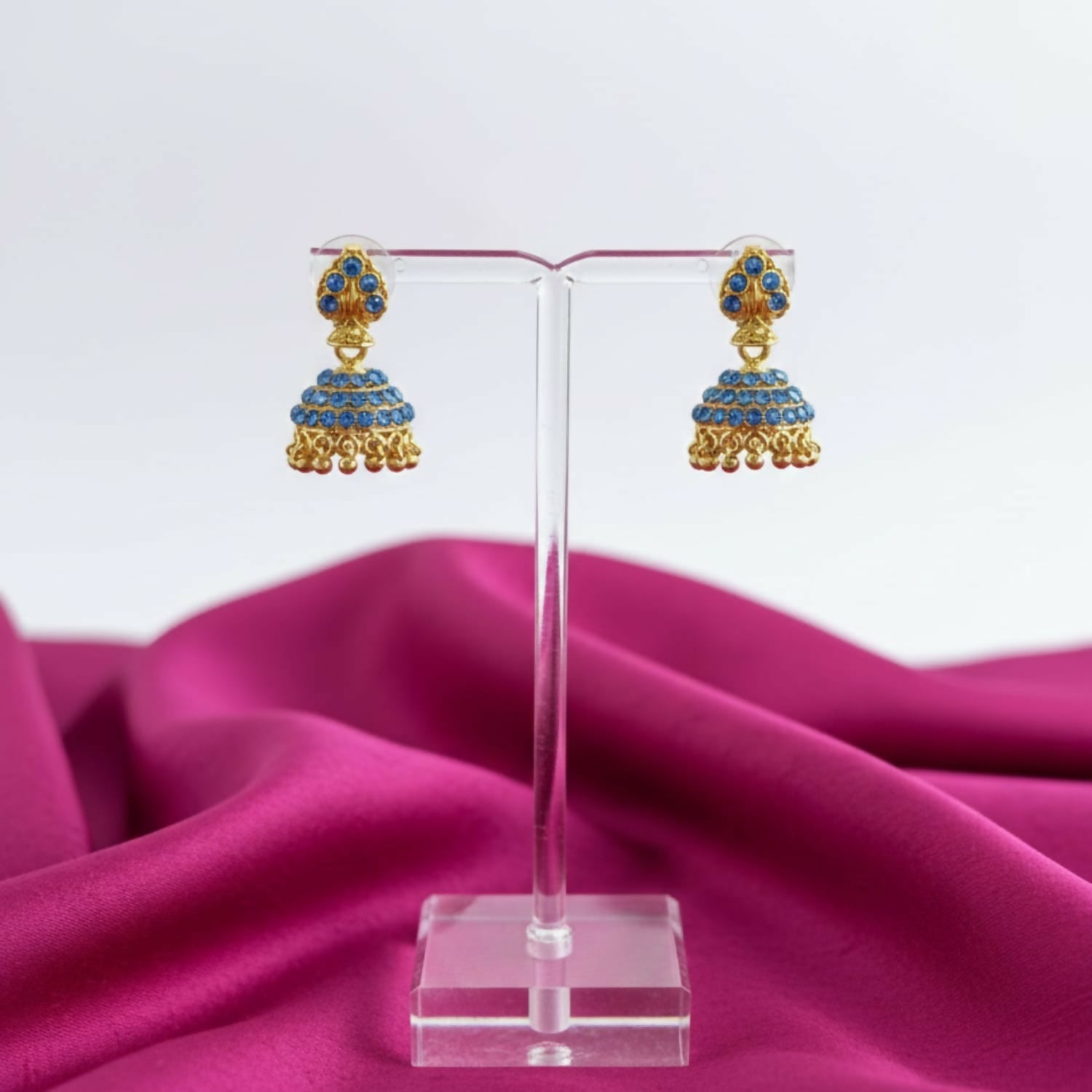 Golden Jhumka Earrings – Elegant Traditional Lightweight Jewellery