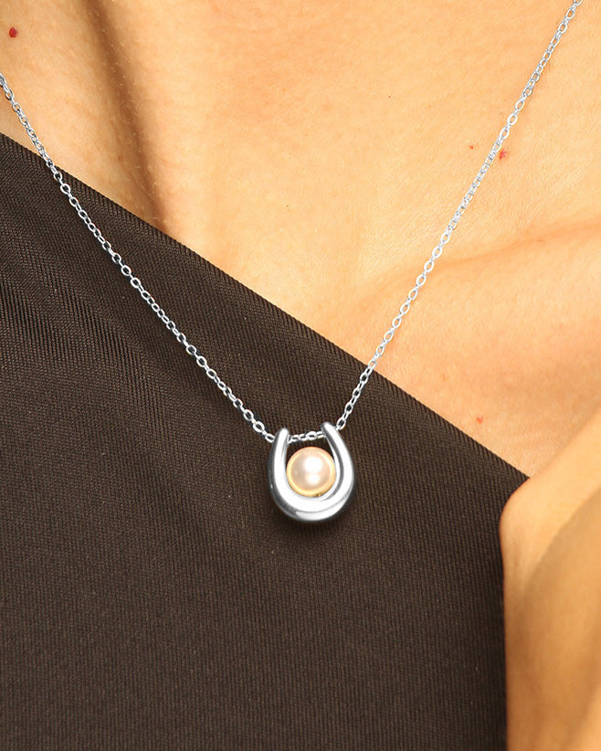 Collar Daisy Plateado-2