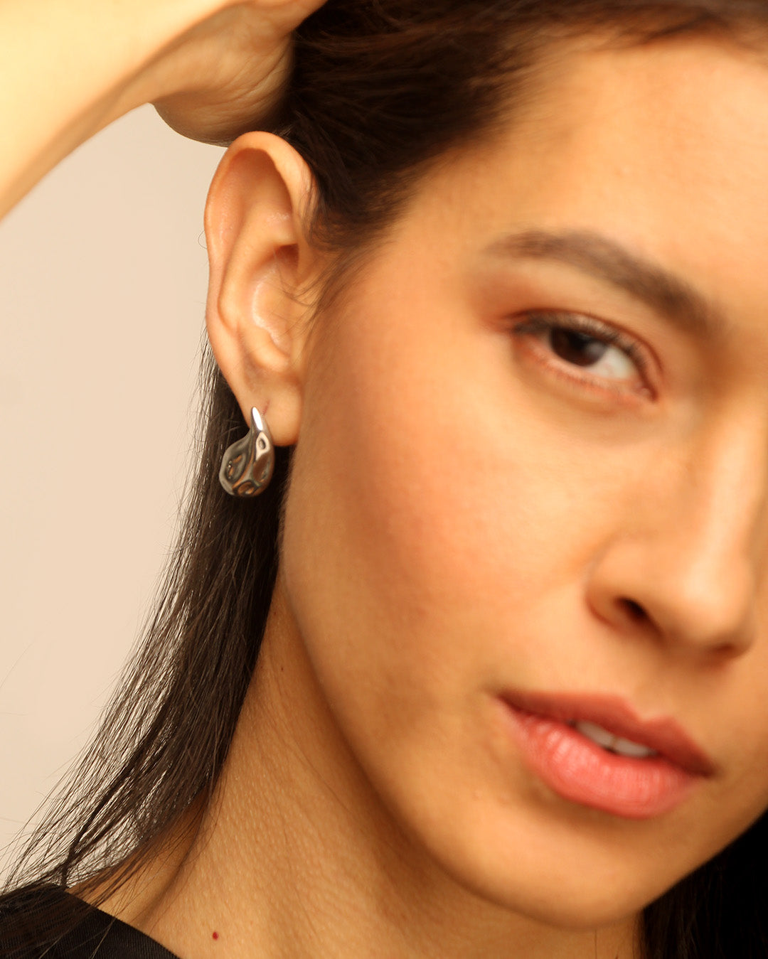 Pendientes Cascade Plateado-2