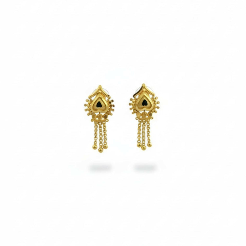 Gold-Plated Jhumka Earrings – Traditional Elegant Ethnic Jewelry