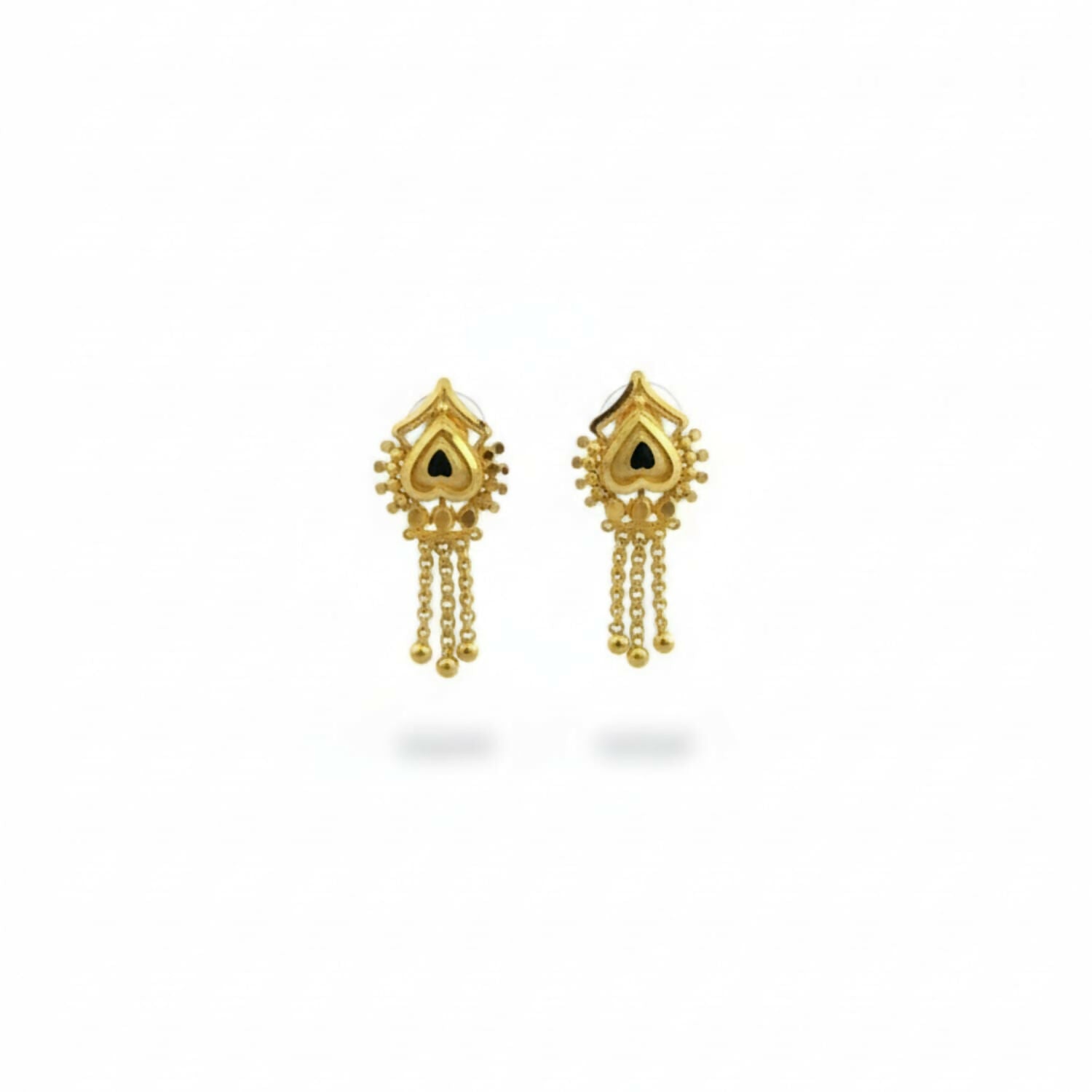 Gold-Plated Jhumka Earrings – Traditional Elegant Ethnic Jewelry