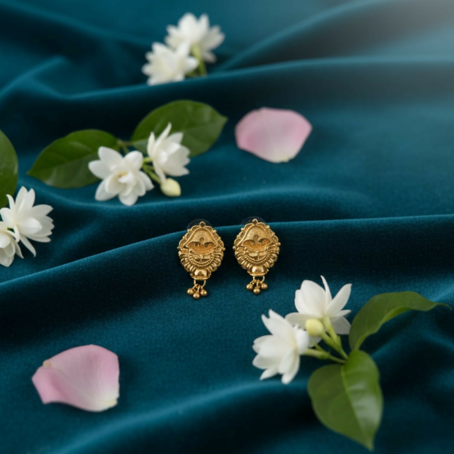Golden Jhumka Earrings for Women – Traditional Elegant Jewellery