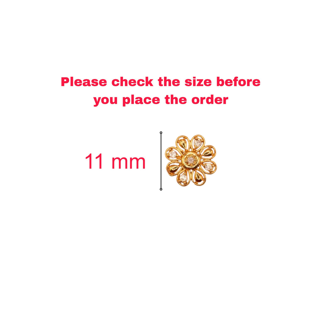 Gold Plated Floral Stud Earrings – Elegant Everyday Wear
