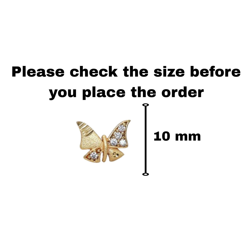 Gold Butterfly Stud Earrings – Elegant 18K Gold Design