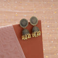 Gold Finish Jhumka Earrings – Traditional Indian Handcrafted Design