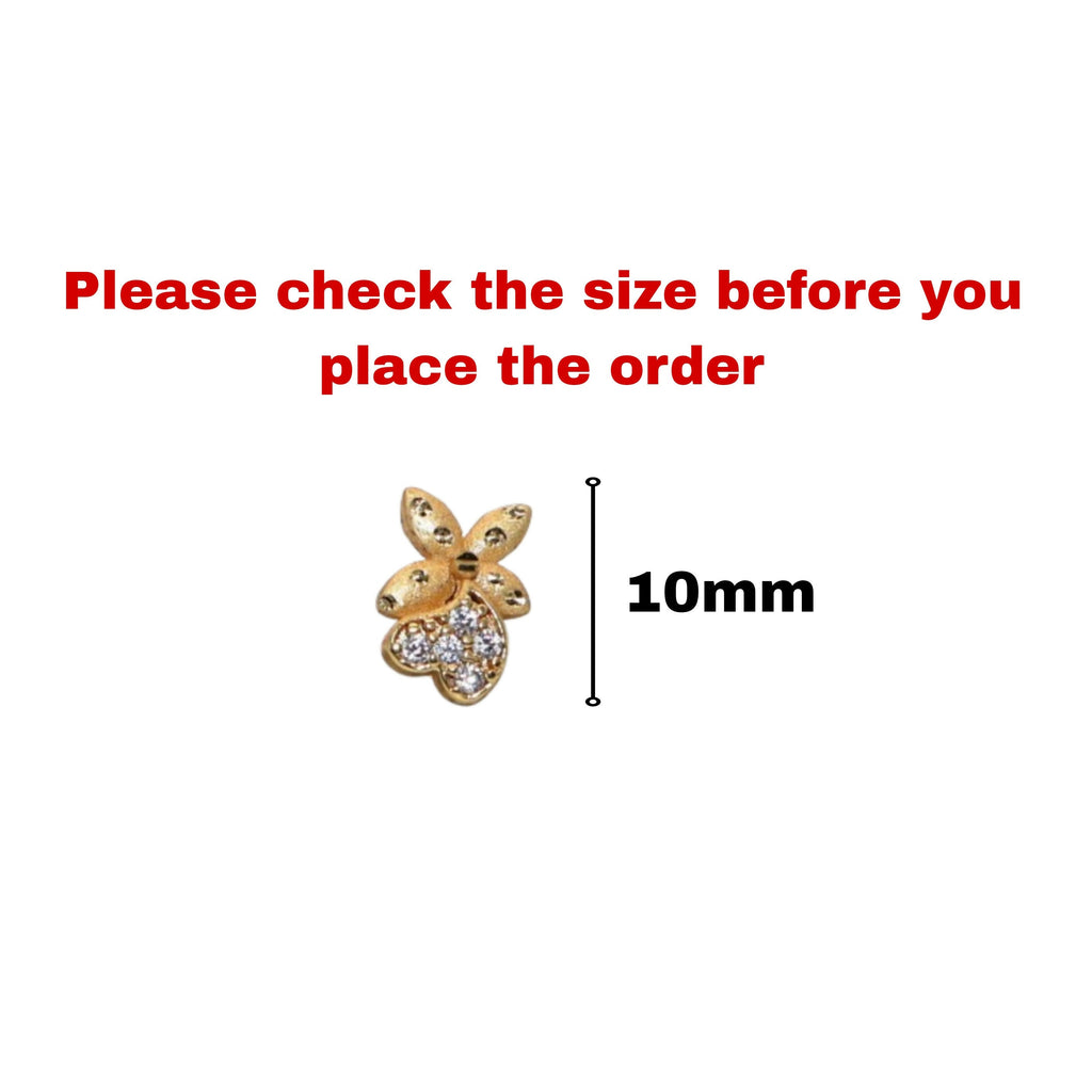Gold Butterfly Diamond Stud Earrings – Elegant Heart Design