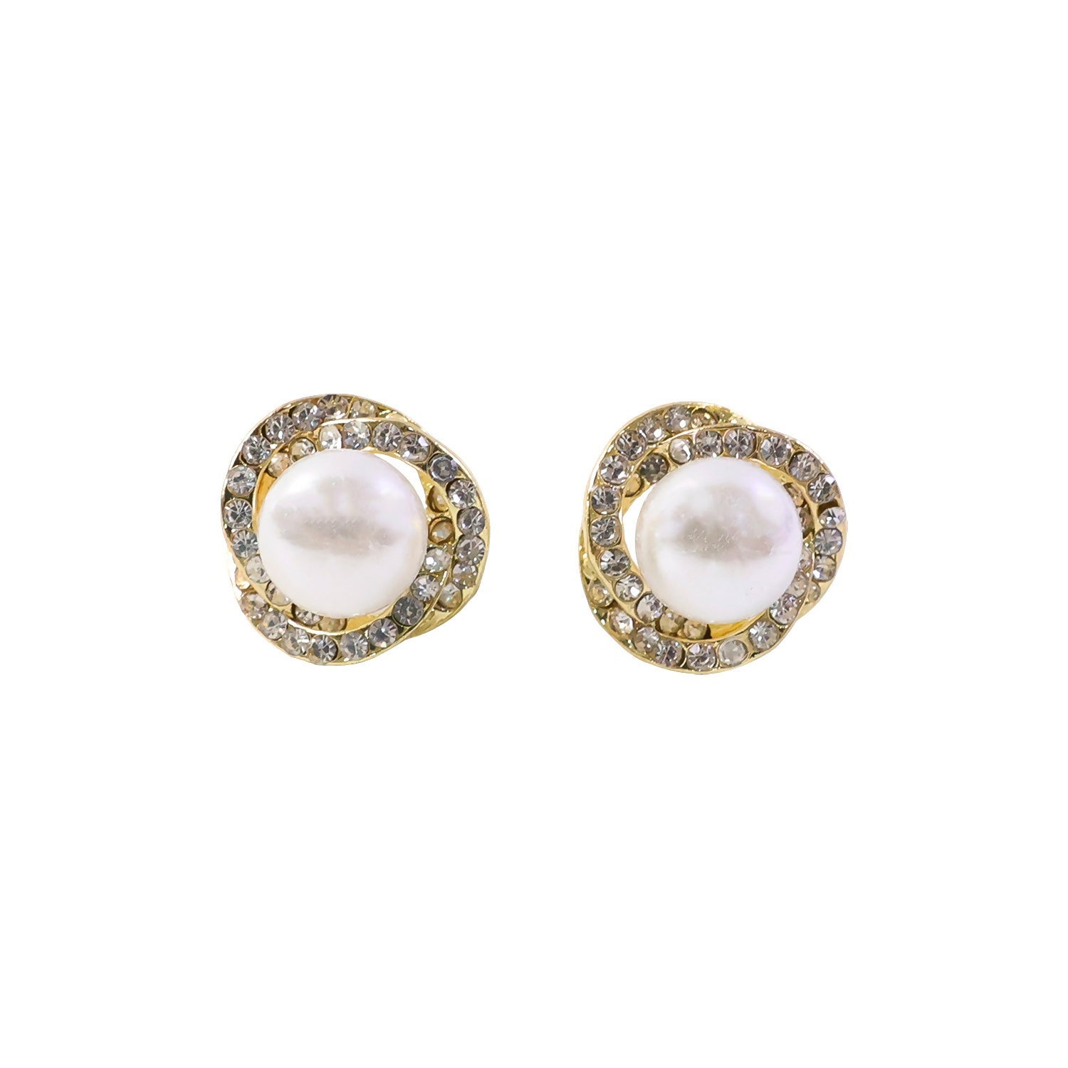 Pearl Floral Stud Earrings – Elegant Korean Style Jewelry