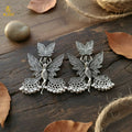 Fairy Wing Oxidized Silver Earrings – Lightweight Statement Design