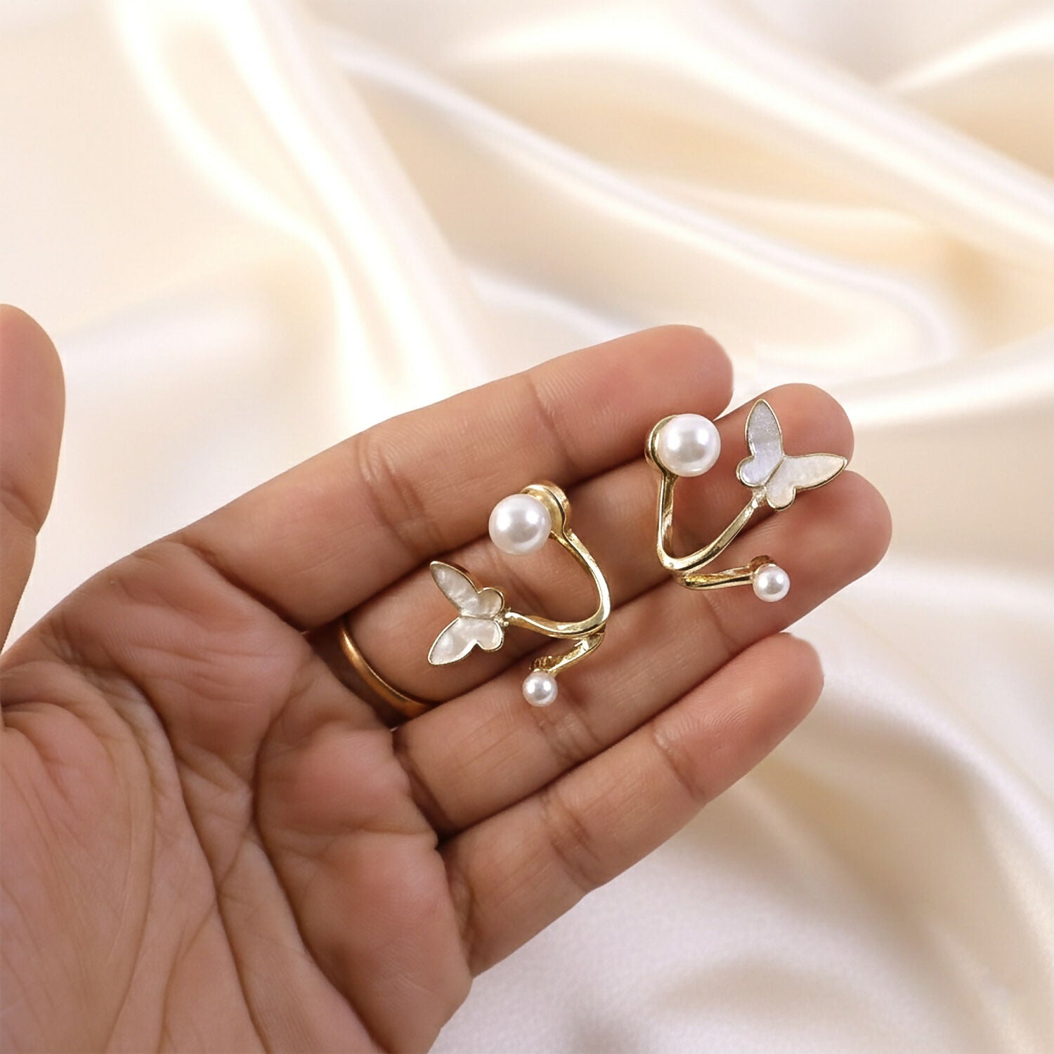 Multi Layer Crystal Hoop Earrings – Elegant Korean Style Jewelry