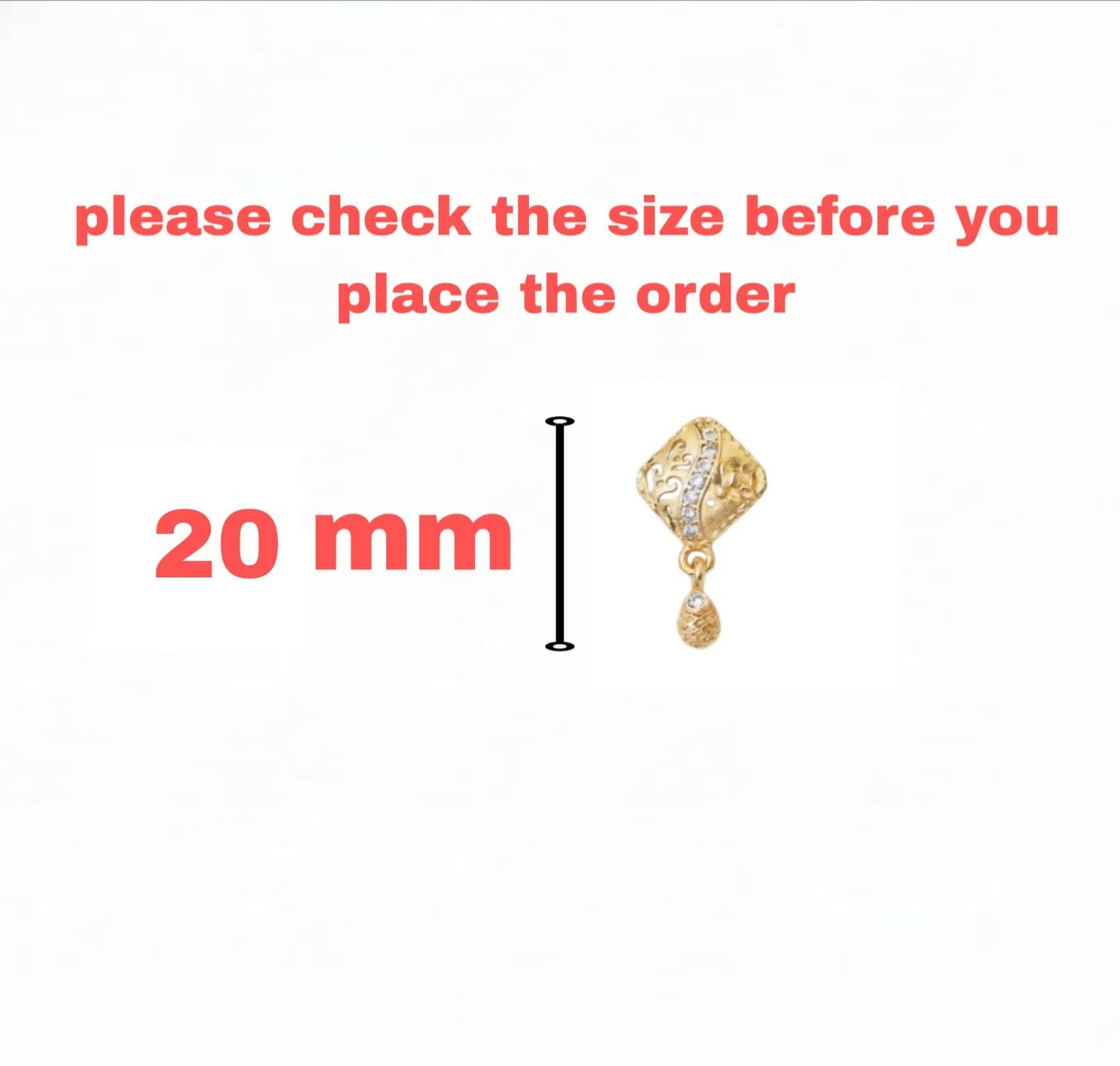Gold Plated Rhombus Drop Earrings – Intricate Filigree & AD Stones