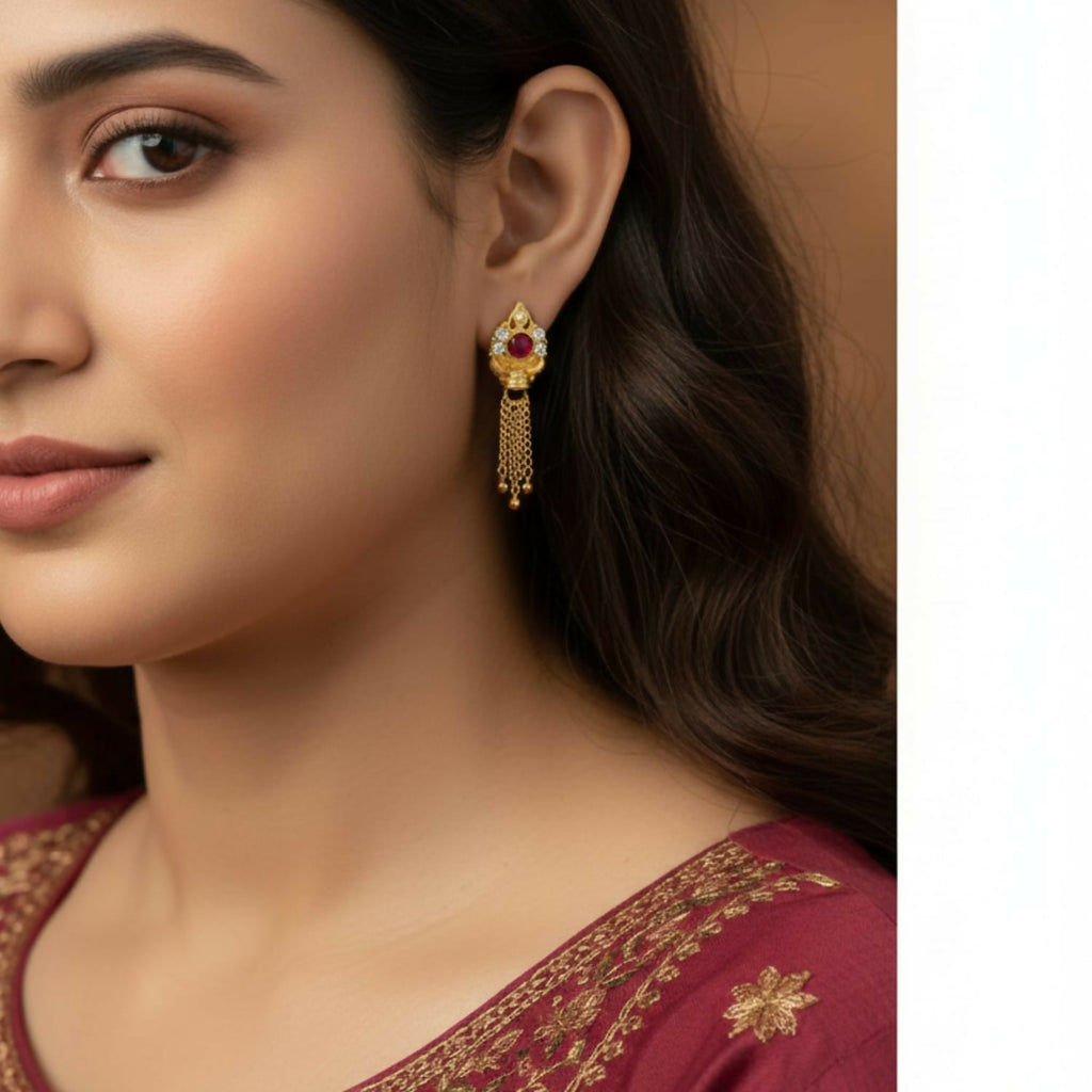 Gold Jhumka Earrings – Classic Ethnic Traditional Jewellery