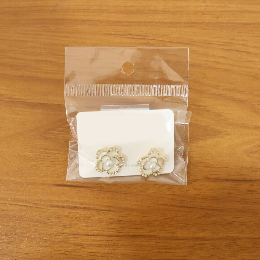 Pearl Heart Drop Earrings – Elegant Korean Style for Women