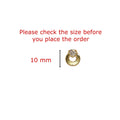 Diamond & Gold Circle Stud Earrings – Dainty Sparkle for Women