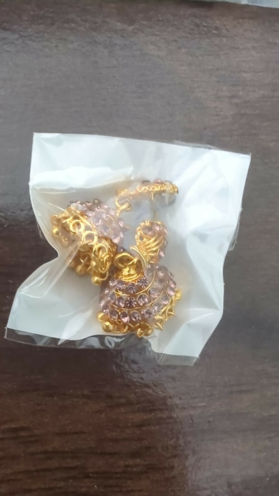 Golden Traditional Jhumka Earrings – Elegant Ethnic Style
