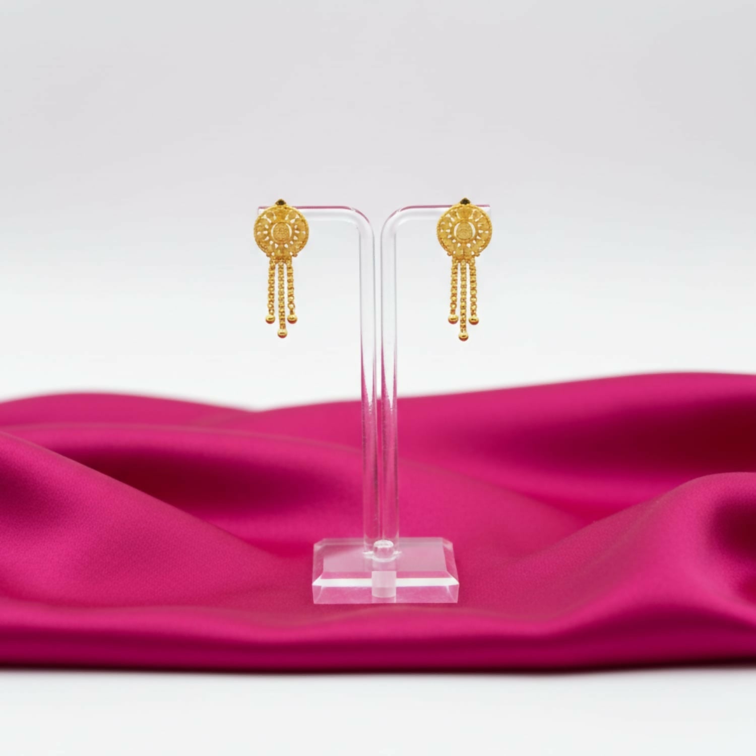 Golden Jhumka Earrings – Traditional Ethnic Jewellery for Women
