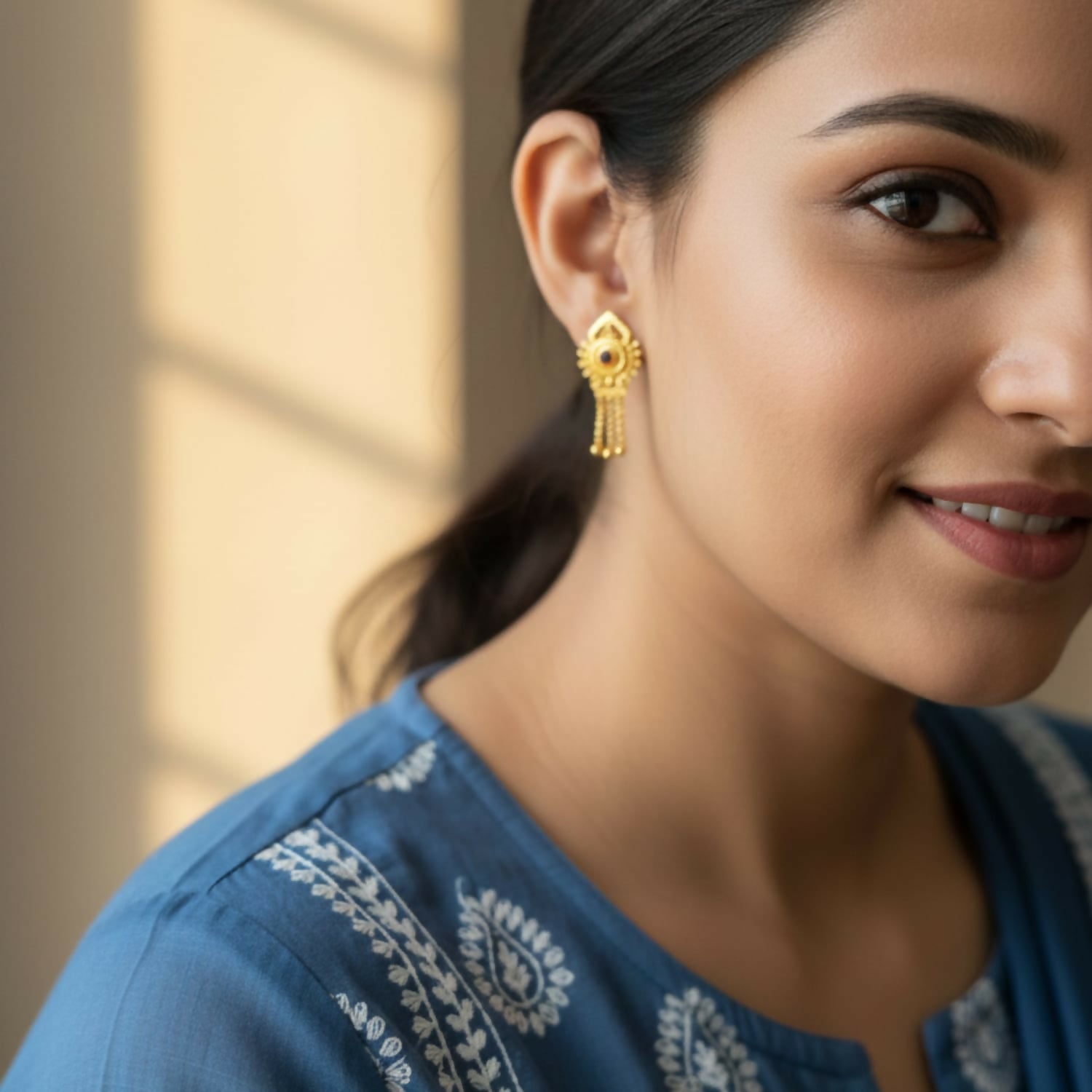 Gold Plated Jhumka Earrings – Traditional Ethnic Jewellery for Women